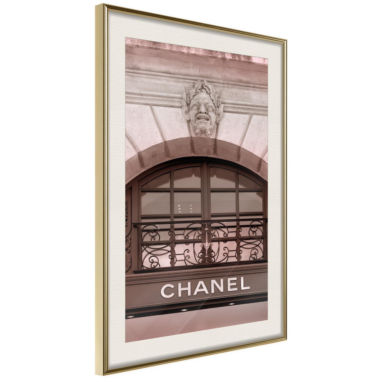 Inramad Poster / Tavla - Chanel-Poster Inramad-Artgeist-20x30-Guldram med passepartout-peaceofhome.se
