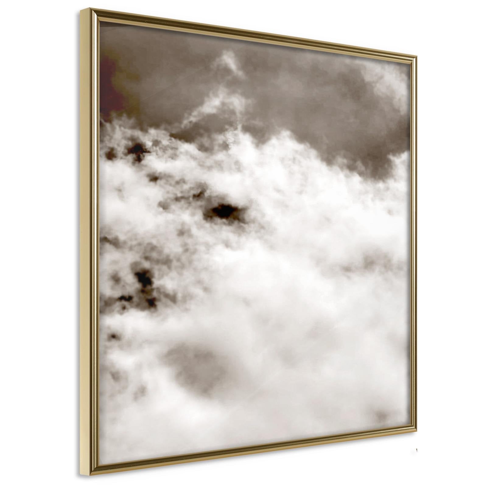 Inramad Poster / Tavla - Clouds-Poster Inramad-Artgeist-20x20-Guldram-peaceofhome.se