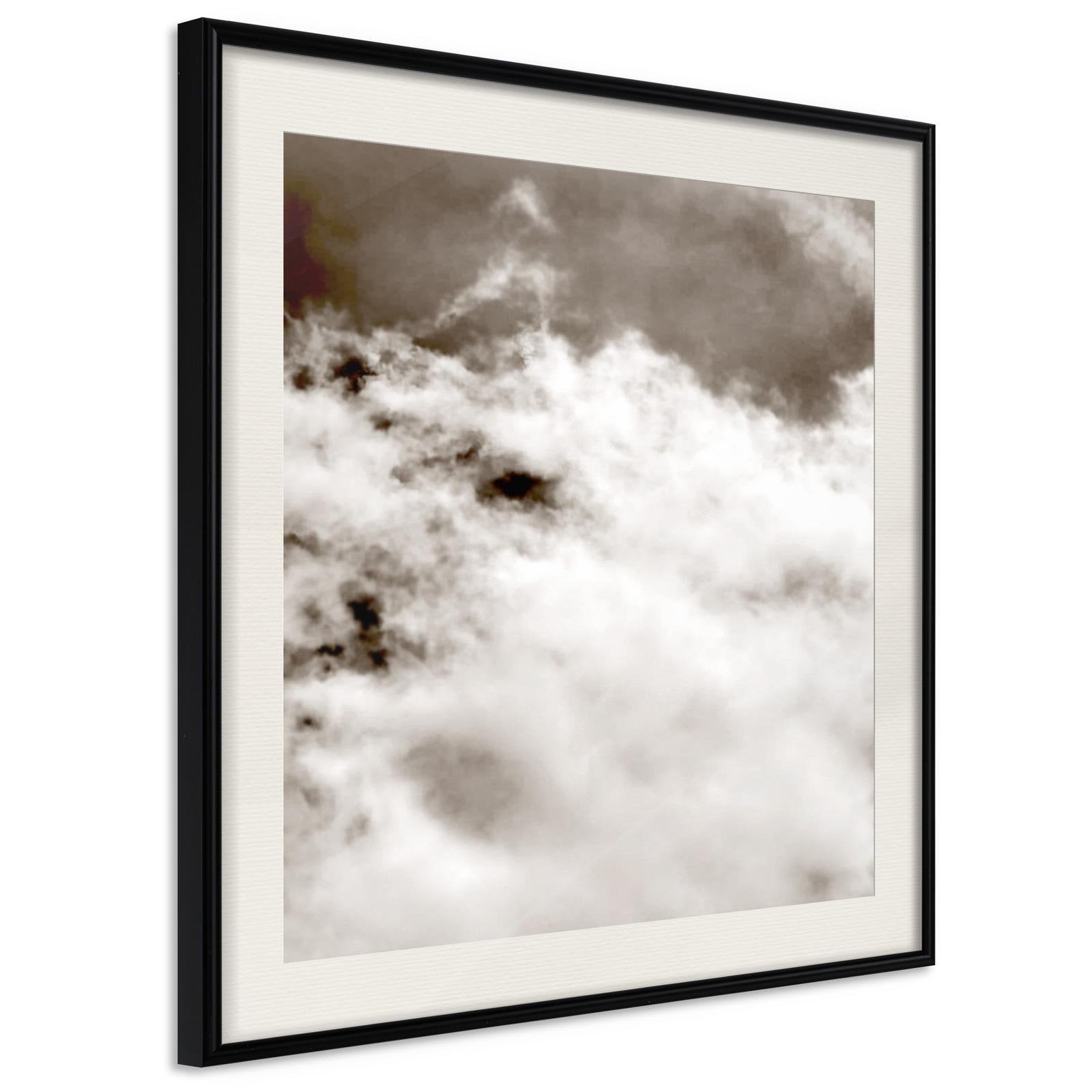 Inramad Poster / Tavla - Clouds-Poster Inramad-Artgeist-20x20-Svart ram med passepartout-peaceofhome.se