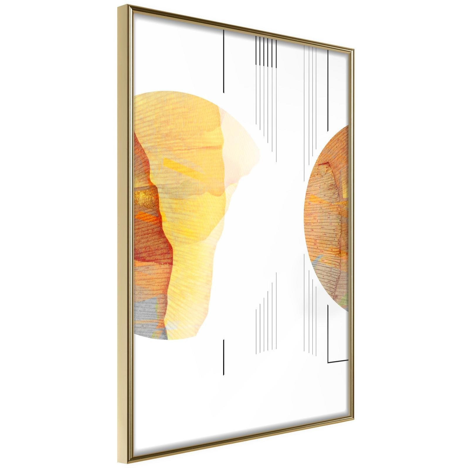 Inramad Poster / Tavla - Collision of Planets-Poster Inramad-Artgeist-20x30-Guldram-peaceofhome.se