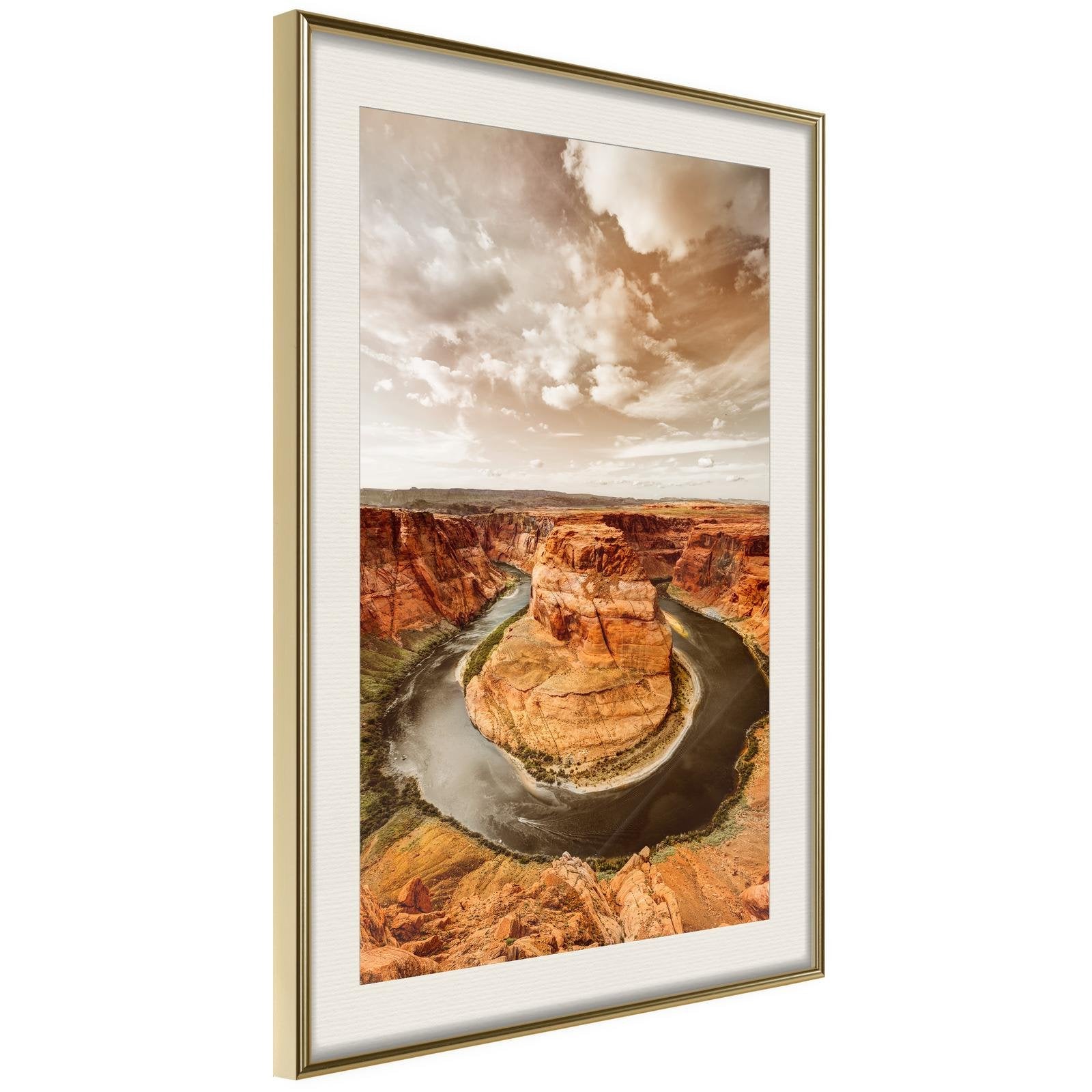 Inramad Poster / Tavla - Colorado River-Poster Inramad-Artgeist-20x30-Guldram med passepartout-peaceofhome.se