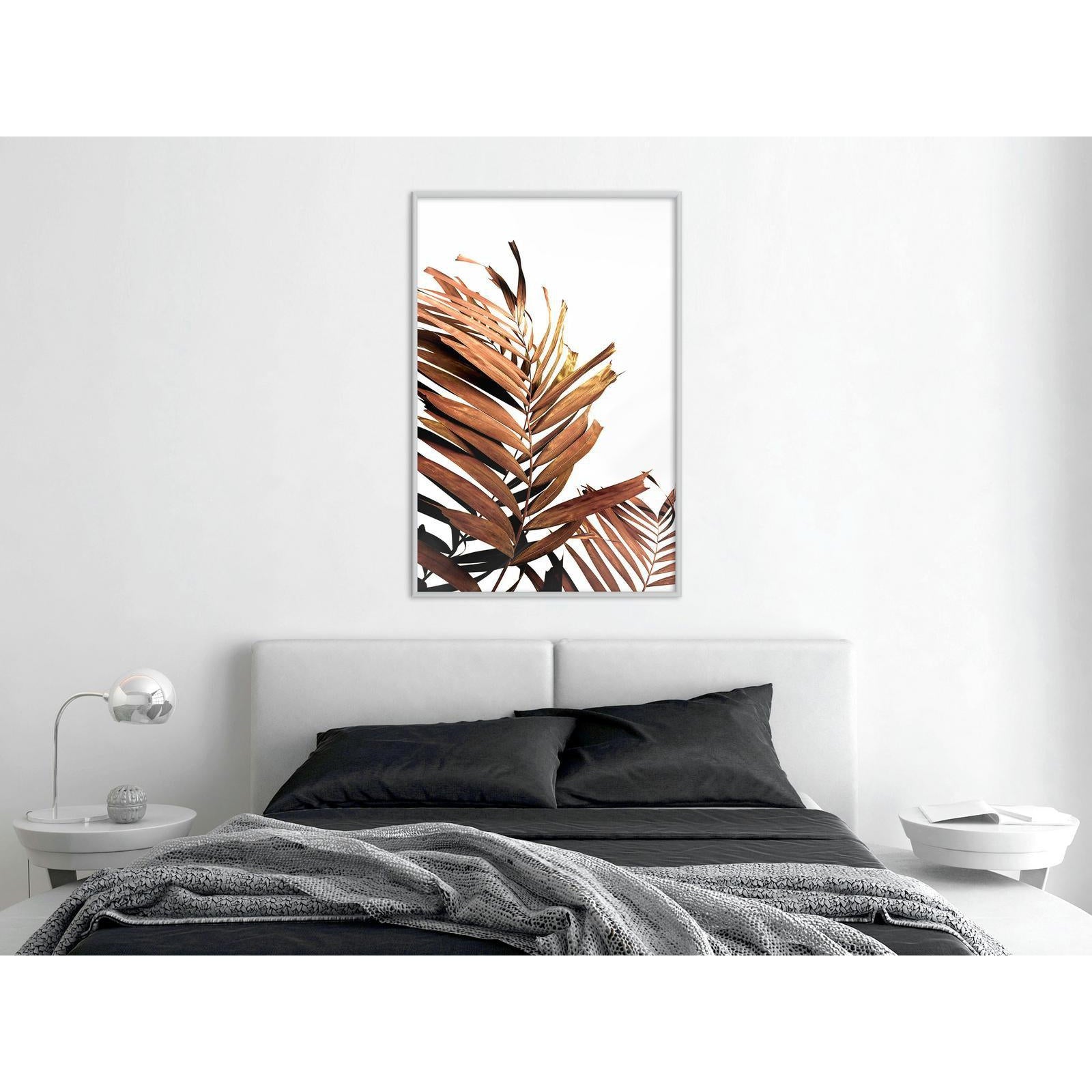 Inramad Poster / Tavla - Copper Palm-Poster Inramad-Artgeist-peaceofhome.se