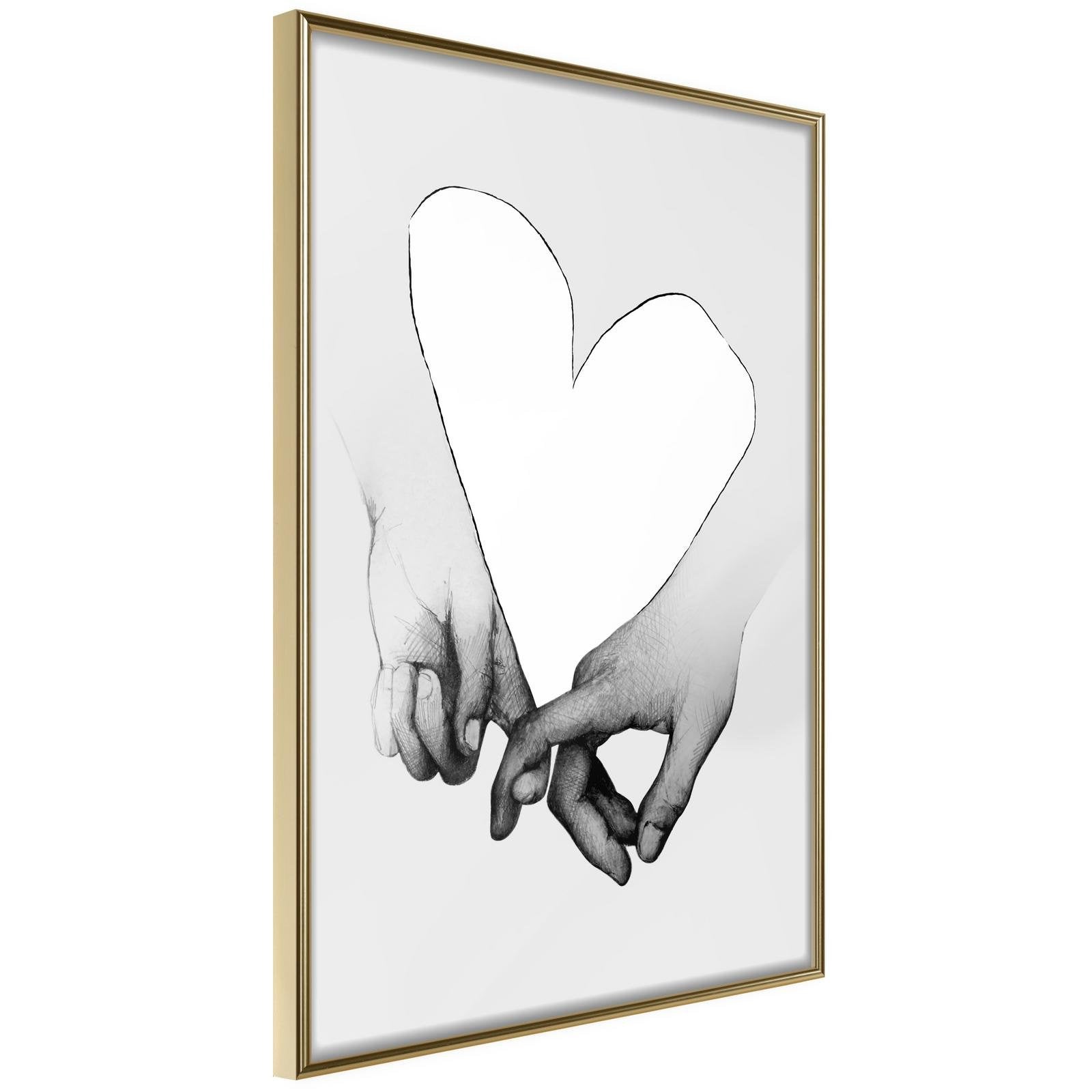 Inramad Poster / Tavla - Couple In Love-Poster Inramad-Artgeist-20x30-Guldram-peaceofhome.se