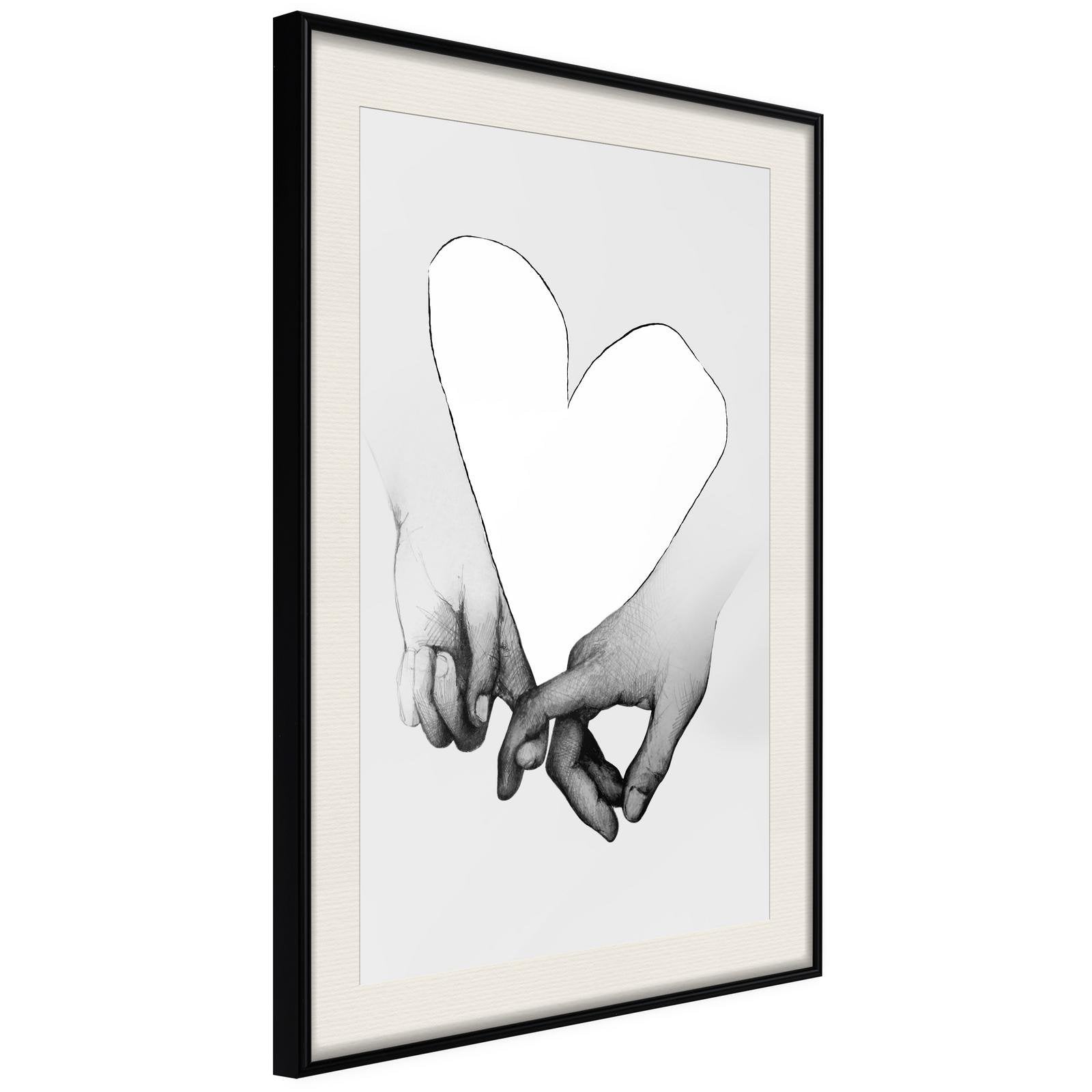 Inramad Poster / Tavla - Couple In Love-Poster Inramad-Artgeist-20x30-Svart ram med passepartout-peaceofhome.se