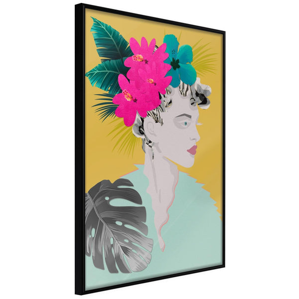 Inramad Poster / Tavla - Crown of Flowers-Poster Inramad-Artgeist-20x30-Svart ram-peaceofhome.se