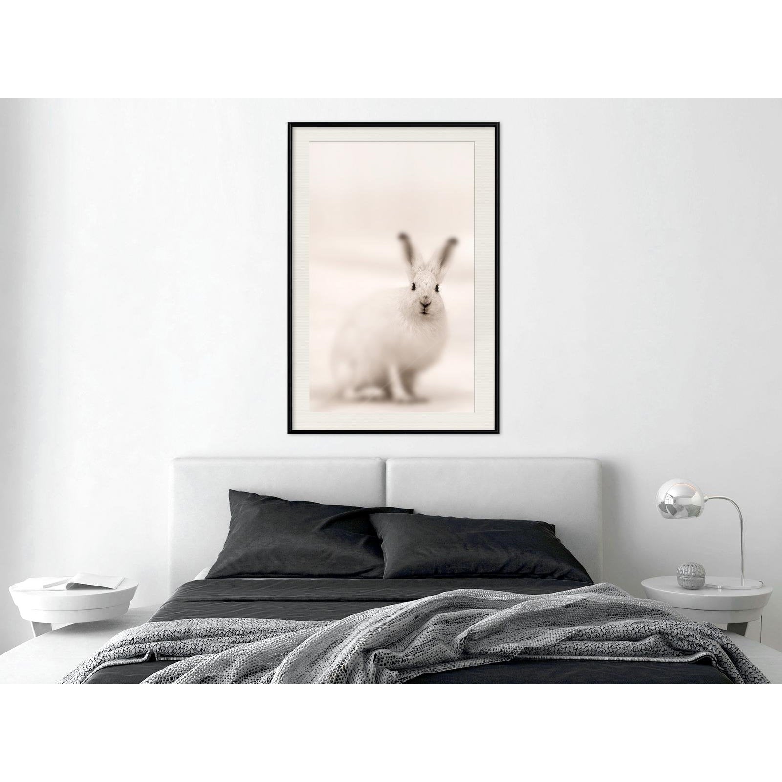Inramad Poster / Tavla - Curious Rabbit-Poster Inramad-Artgeist-peaceofhome.se