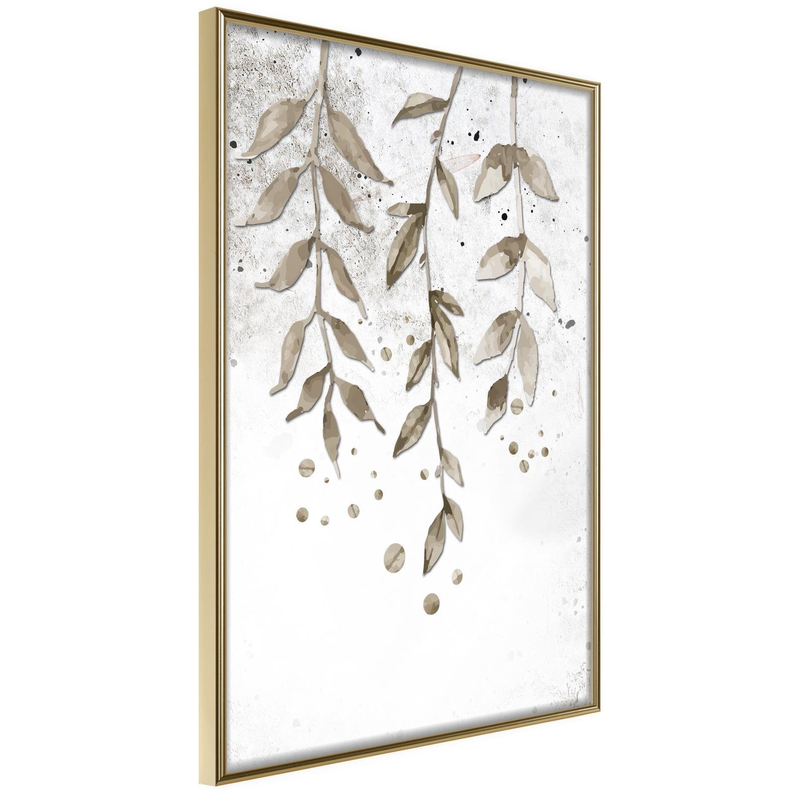 Inramad Poster / Tavla - Curtain of Leaves-Poster Inramad-Artgeist-20x30-Guldram-peaceofhome.se