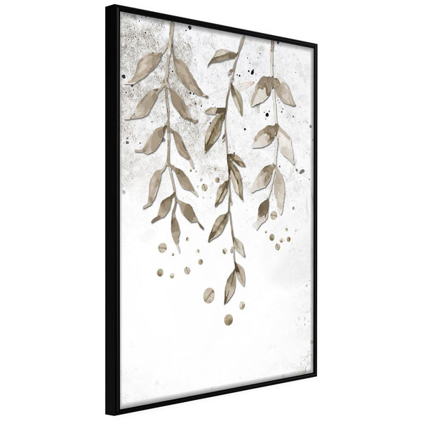 Inramad Poster / Tavla - Curtain of Leaves-Poster Inramad-Artgeist-20x30-Svart ram-peaceofhome.se
