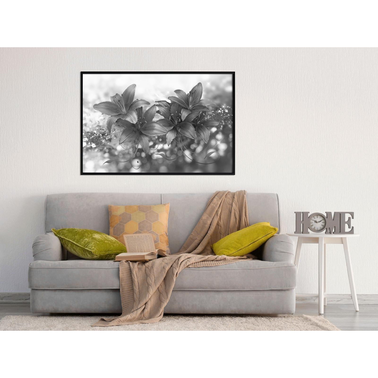 Inramad Poster / Tavla - Dark Lillies-Poster Inramad-Artgeist-peaceofhome.se