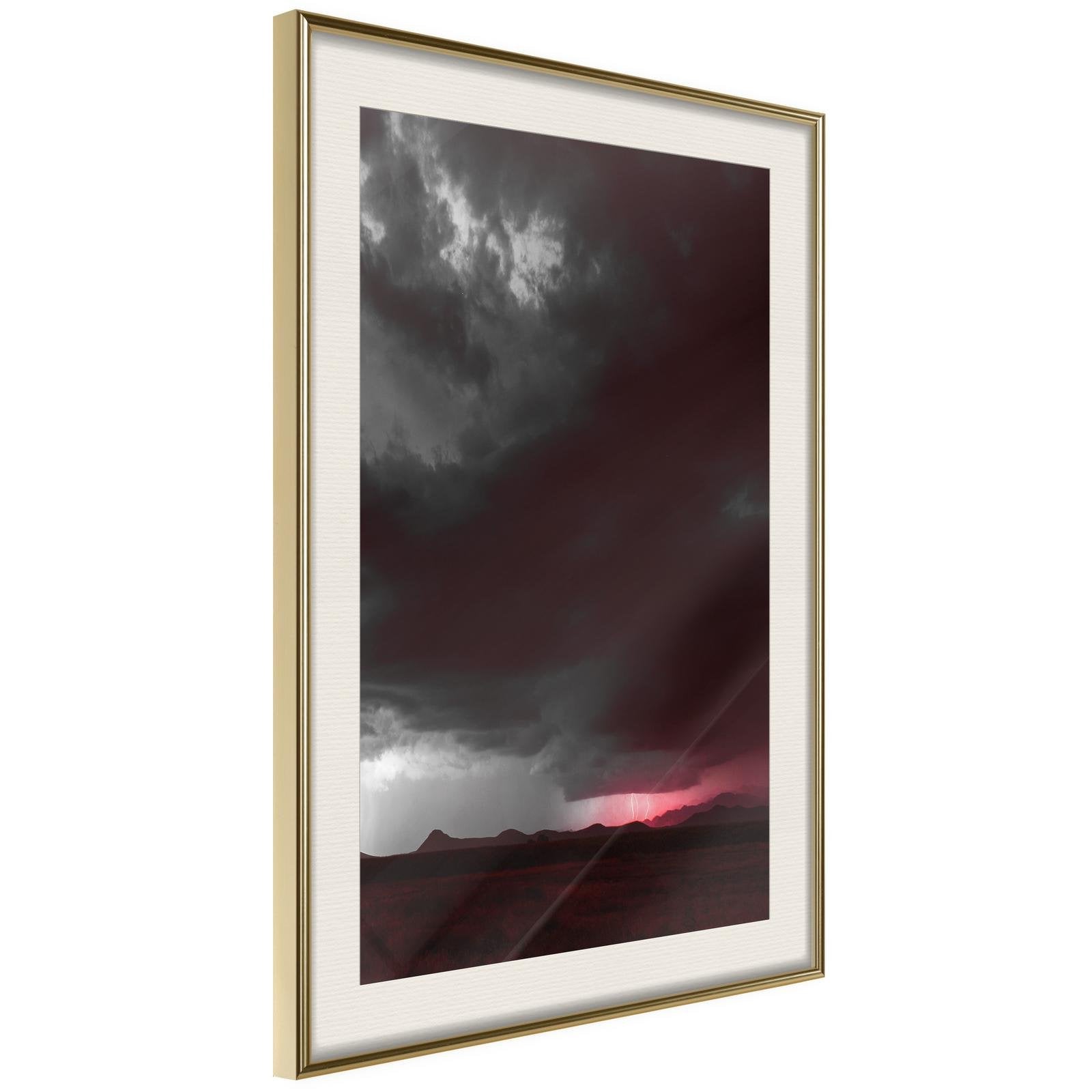 Inramad Poster / Tavla - Dark Sky-Poster Inramad-Artgeist-20x30-Guldram med passepartout-peaceofhome.se