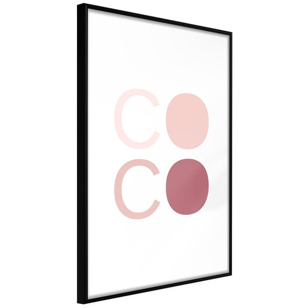Inramad Poster / Tavla - Different Shades of Coco-Poster Inramad-Artgeist-20x30-Svart ram-peaceofhome.se