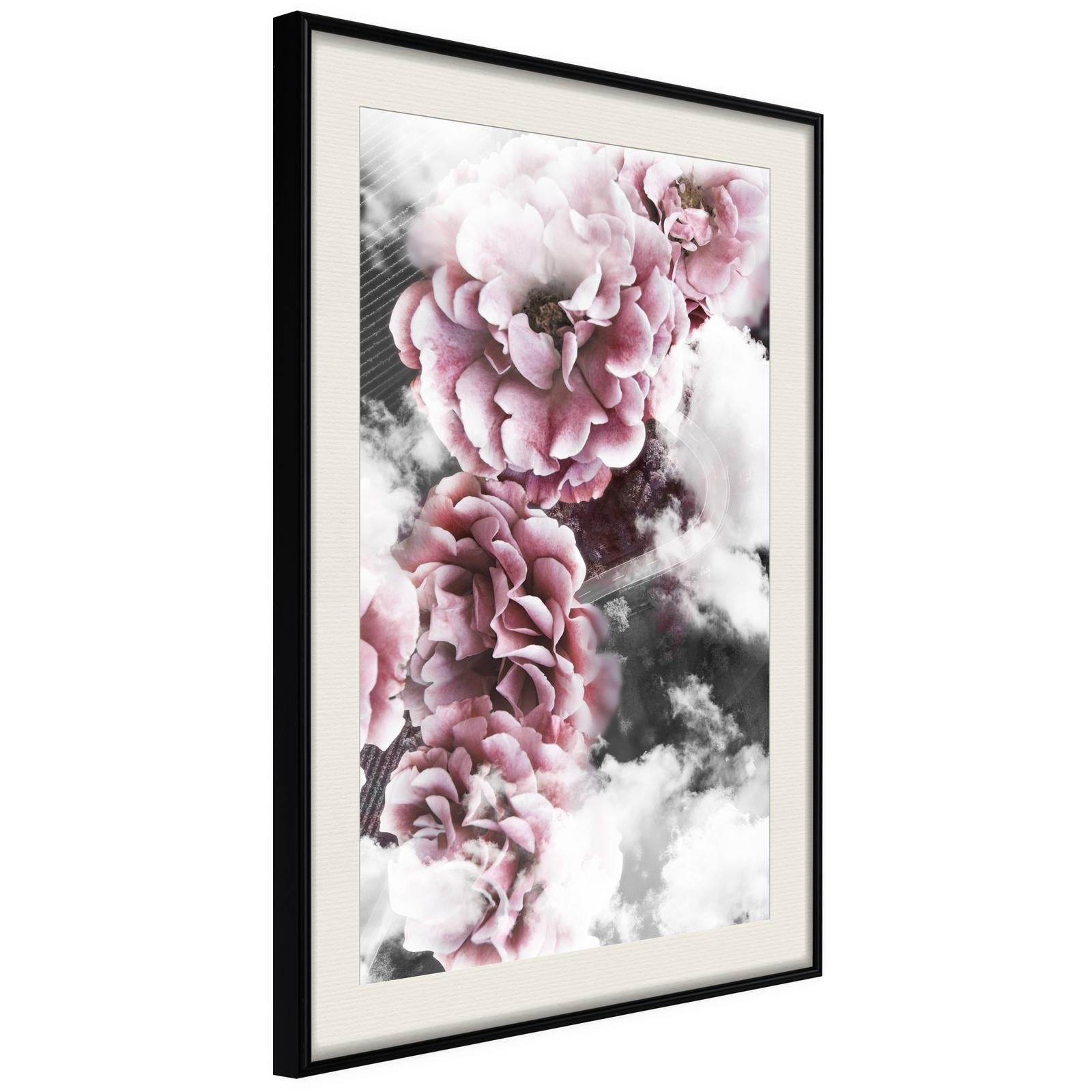 Inramad Poster / Tavla - Divine Flowers-Poster Inramad-Artgeist-20x30-Svart ram med passepartout-peaceofhome.se