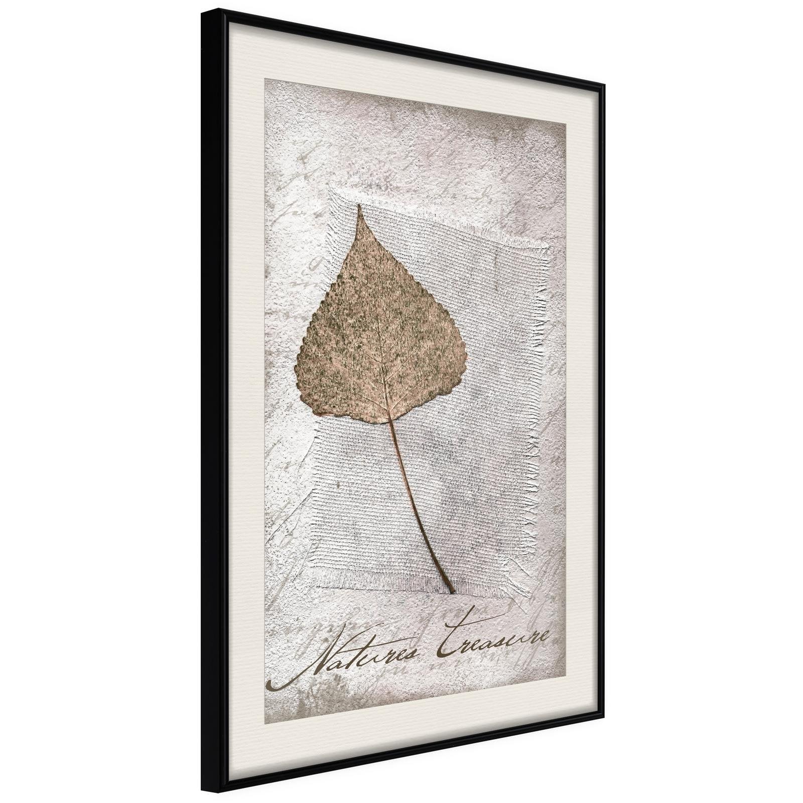 Inramad Poster / Tavla - Dried Leaf-Poster Inramad-Artgeist-20x30-Svart ram med passepartout-peaceofhome.se