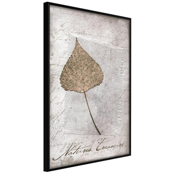 Inramad Poster / Tavla - Dried Leaf-Poster Inramad-Artgeist-20x30-Svart ram-peaceofhome.se