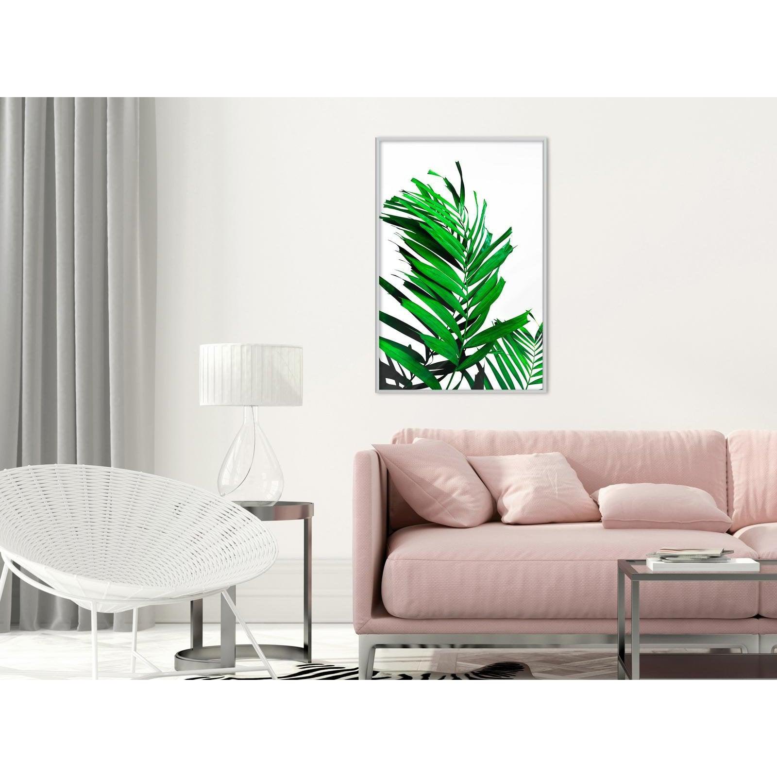 Inramad Poster / Tavla - Emerald Palm-Poster Inramad-Artgeist-peaceofhome.se
