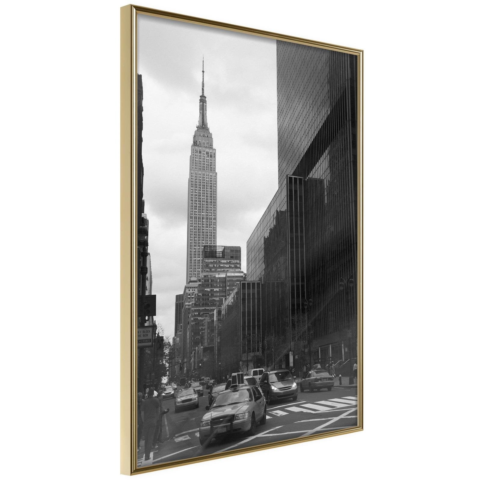 Inramad Poster / Tavla - Empire State Building-Poster Inramad-Artgeist-20x30-Guldram-peaceofhome.se
