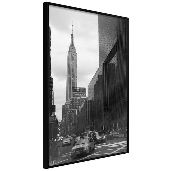 Inramad Poster / Tavla - Empire State Building-Poster Inramad-Artgeist-20x30-Svart ram-peaceofhome.se