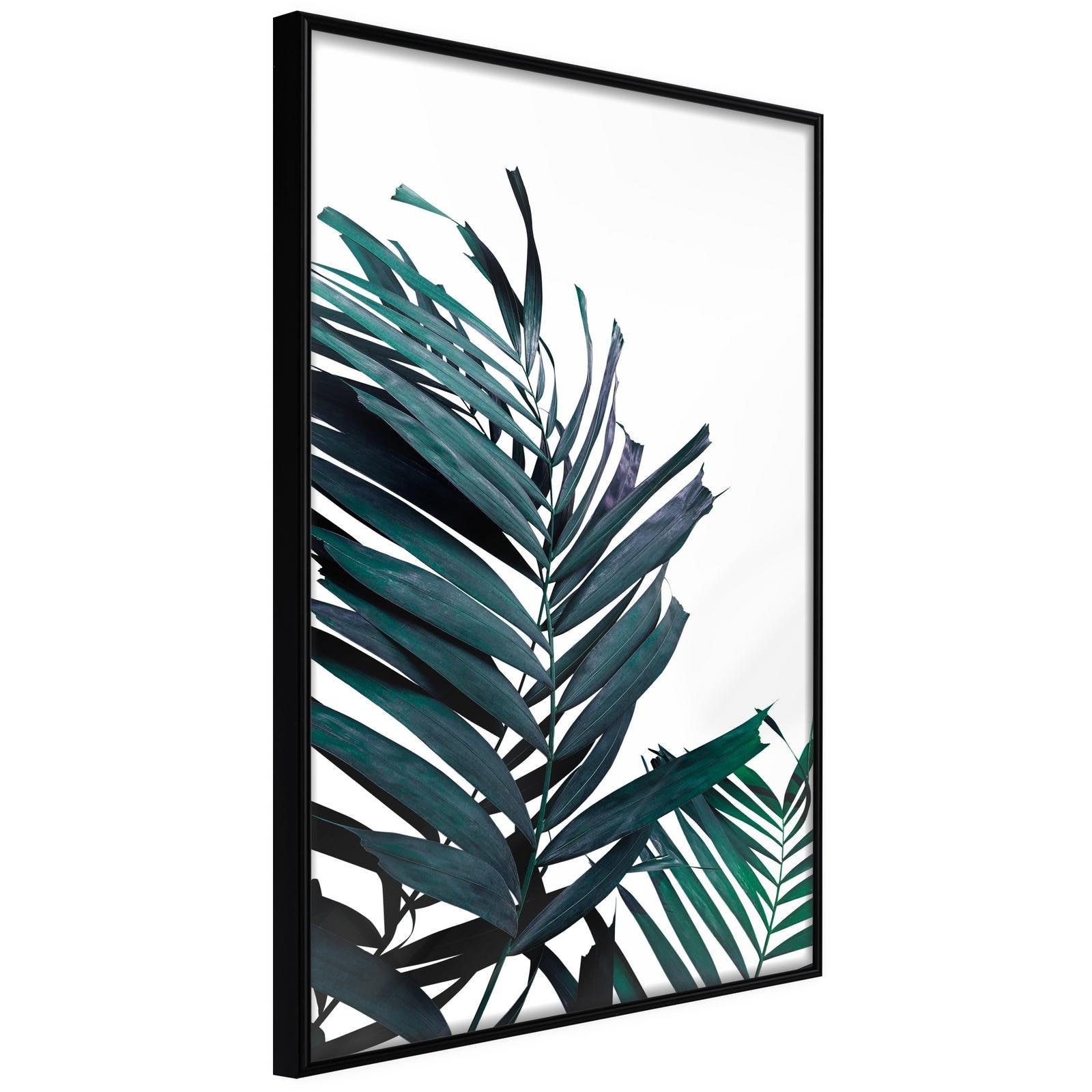 Inramad Poster / Tavla - Evergreen Palm Leaves-Poster Inramad-Artgeist-20x30-Svart ram-peaceofhome.se
