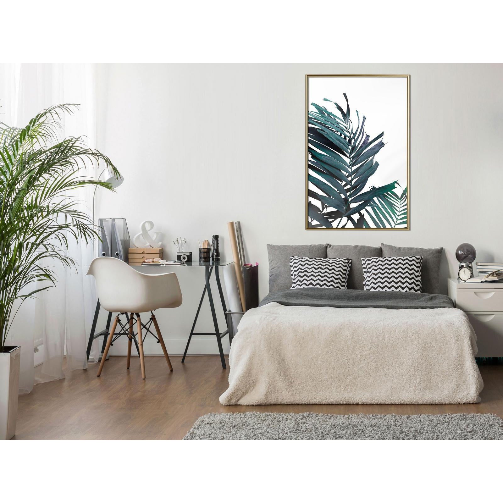 Inramad Poster / Tavla - Evergreen Palm Leaves-Poster Inramad-Artgeist-peaceofhome.se