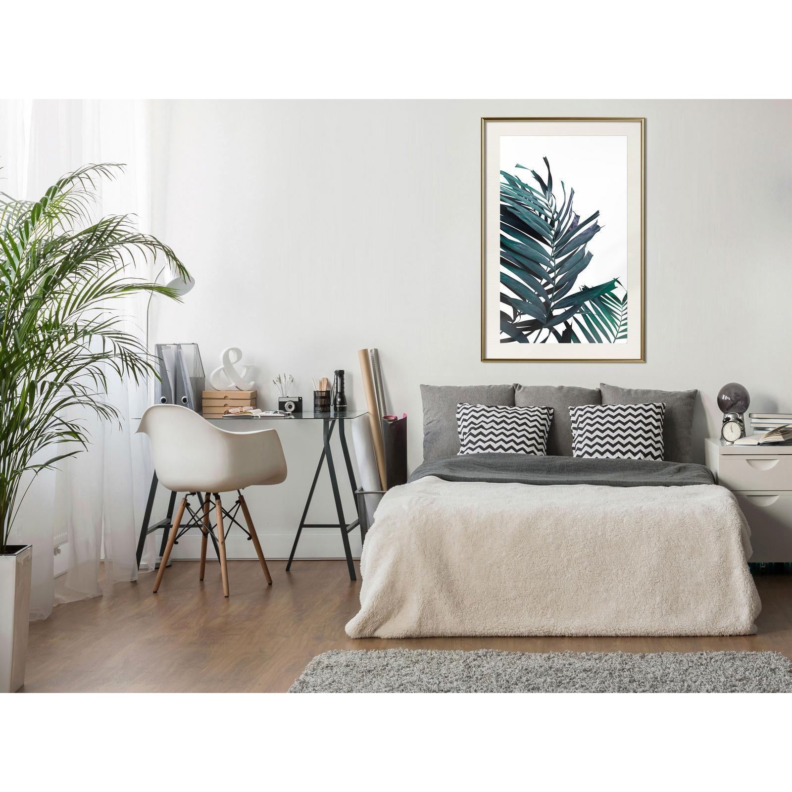 Inramad Poster / Tavla - Evergreen Palm Leaves-Poster Inramad-Artgeist-peaceofhome.se