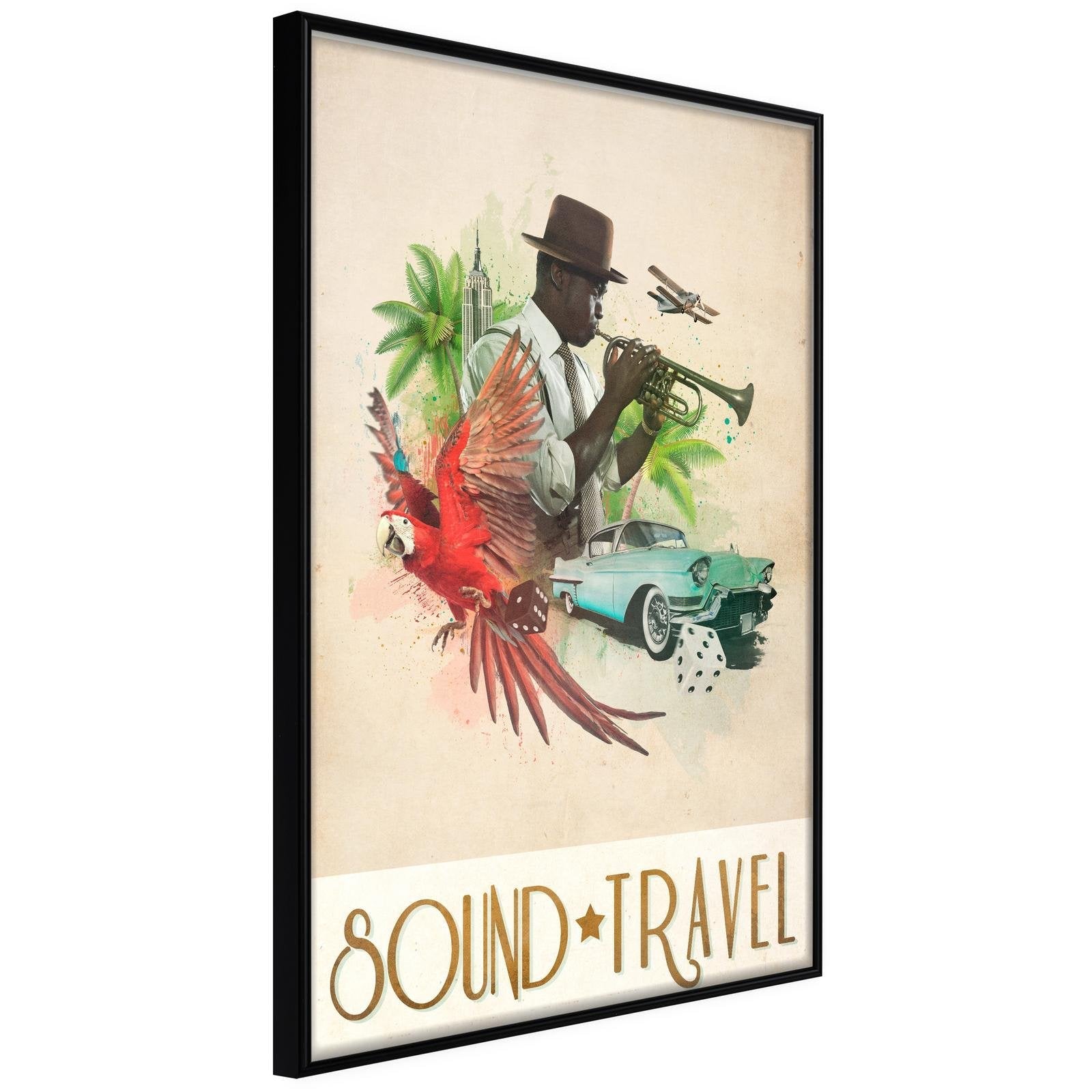Inramad Poster / Tavla - Exotic Travel-Poster Inramad-Artgeist-20x30-Svart ram-peaceofhome.se