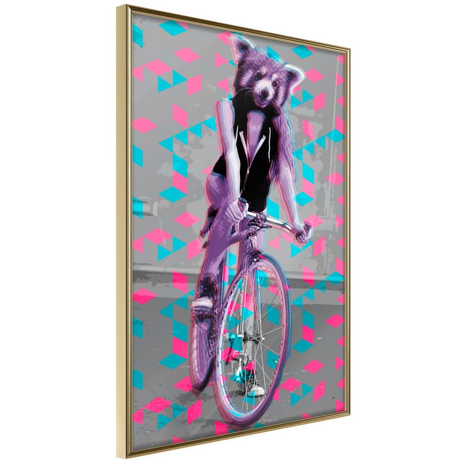 Inramad Poster / Tavla - Extraordinary Cyclist-Poster Inramad-Artgeist-20x30-Guldram-peaceofhome.se