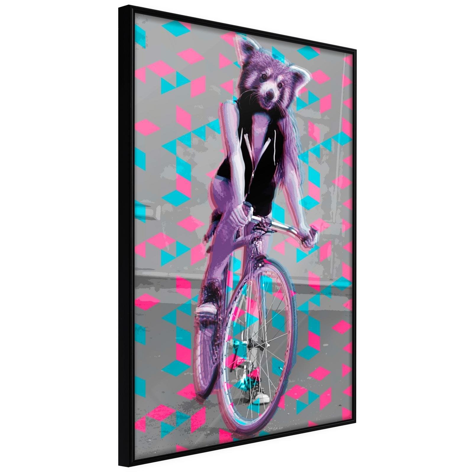 Inramad Poster / Tavla - Extraordinary Cyclist-Poster Inramad-Artgeist-20x30-Svart ram-peaceofhome.se