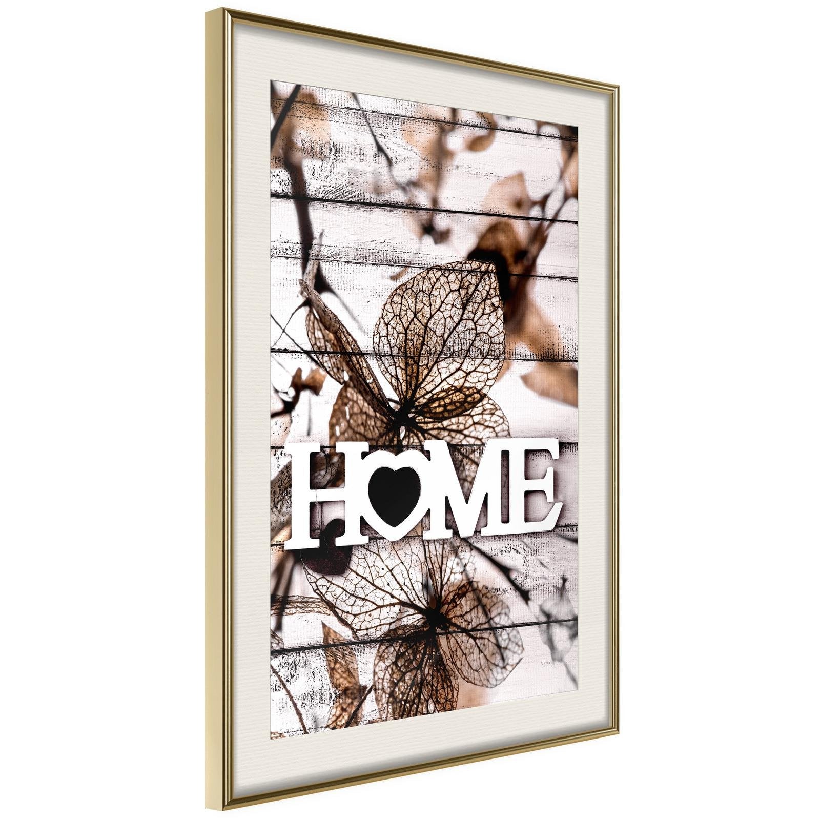 Inramad Poster / Tavla - Family Home-Poster Inramad-Artgeist-20x30-Guldram med passepartout-peaceofhome.se