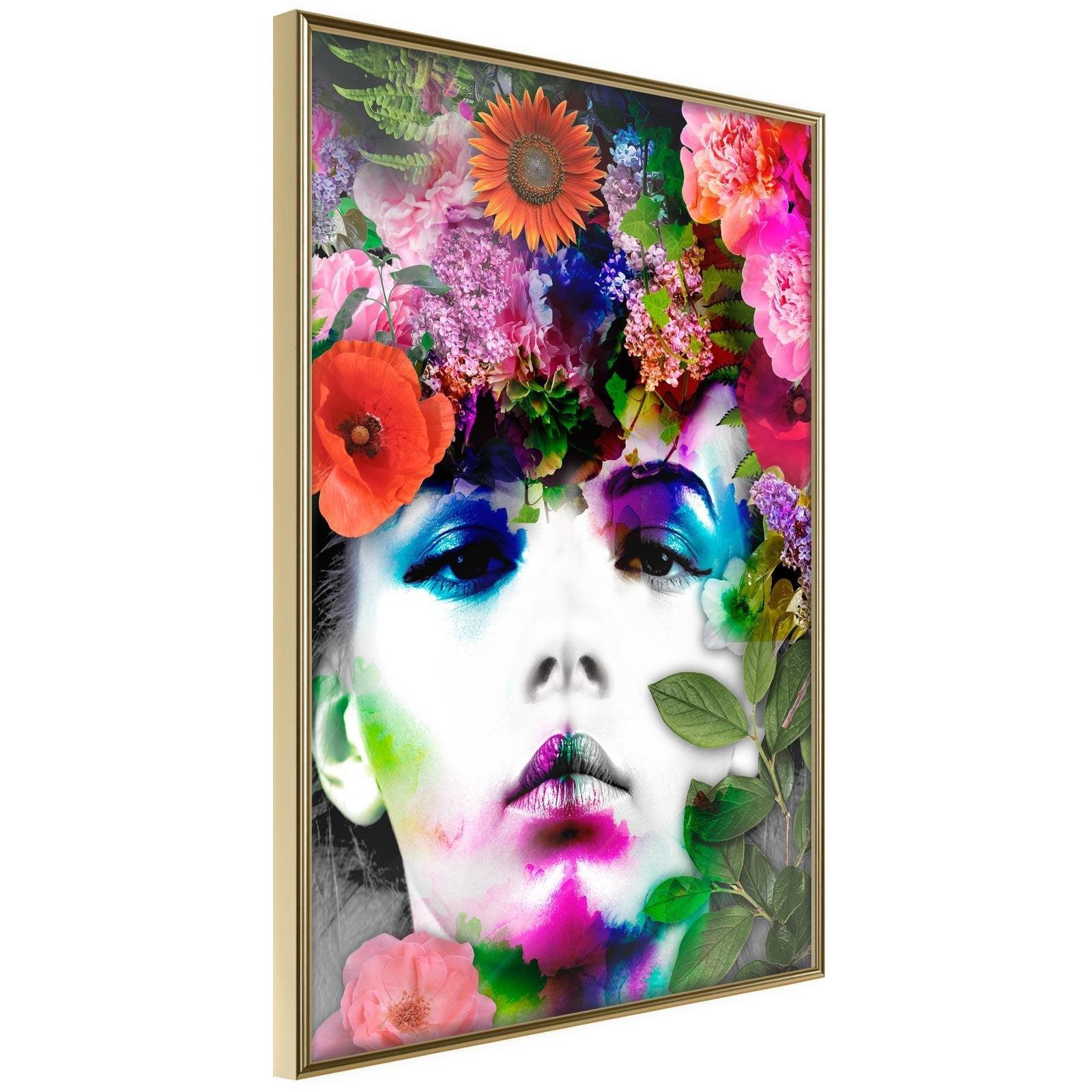 Inramad Poster / Tavla - Flower Coronet-Poster Inramad-Artgeist-20x30-Guldram-peaceofhome.se