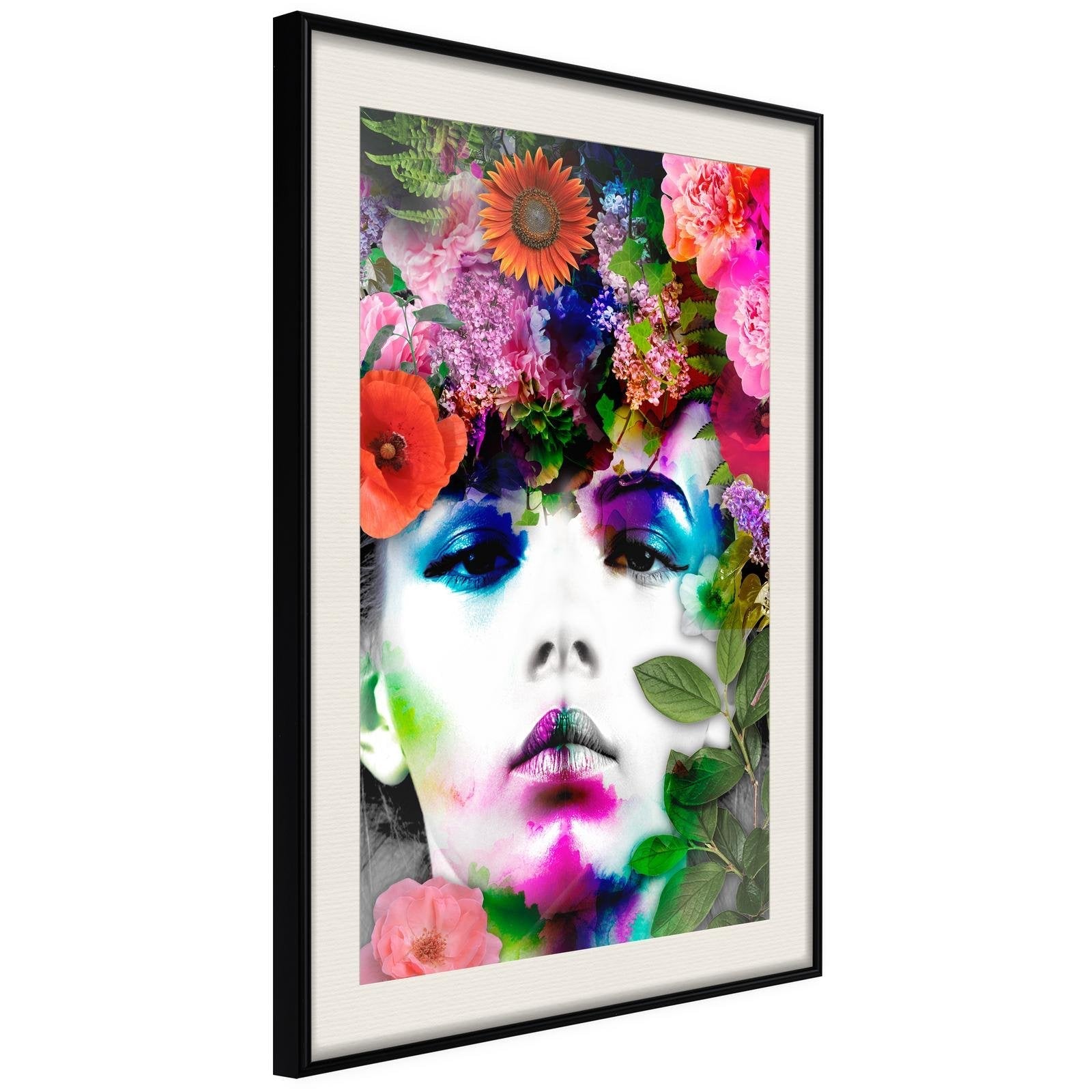 Inramad Poster / Tavla - Flower Coronet-Poster Inramad-Artgeist-20x30-Svart ram med passepartout-peaceofhome.se