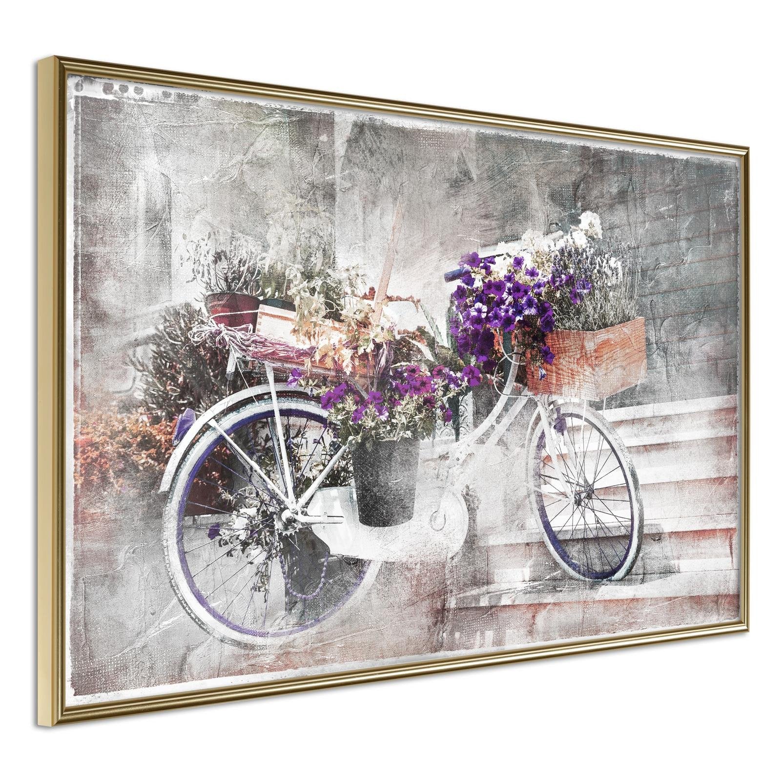 Inramad Poster / Tavla - Flower Delivery-Poster Inramad-Artgeist-30x20-Guldram-peaceofhome.se