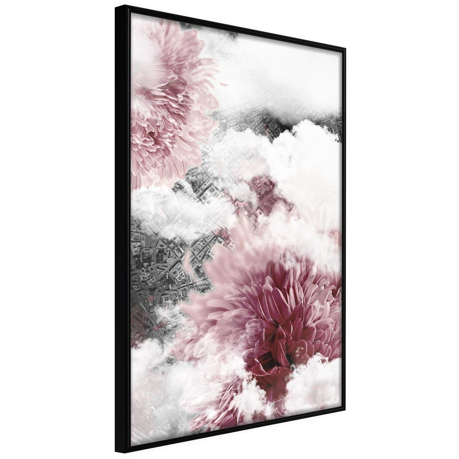 Inramad Poster / Tavla - Flowers in the Sky-Poster Inramad-Artgeist-20x30-Svart ram-peaceofhome.se