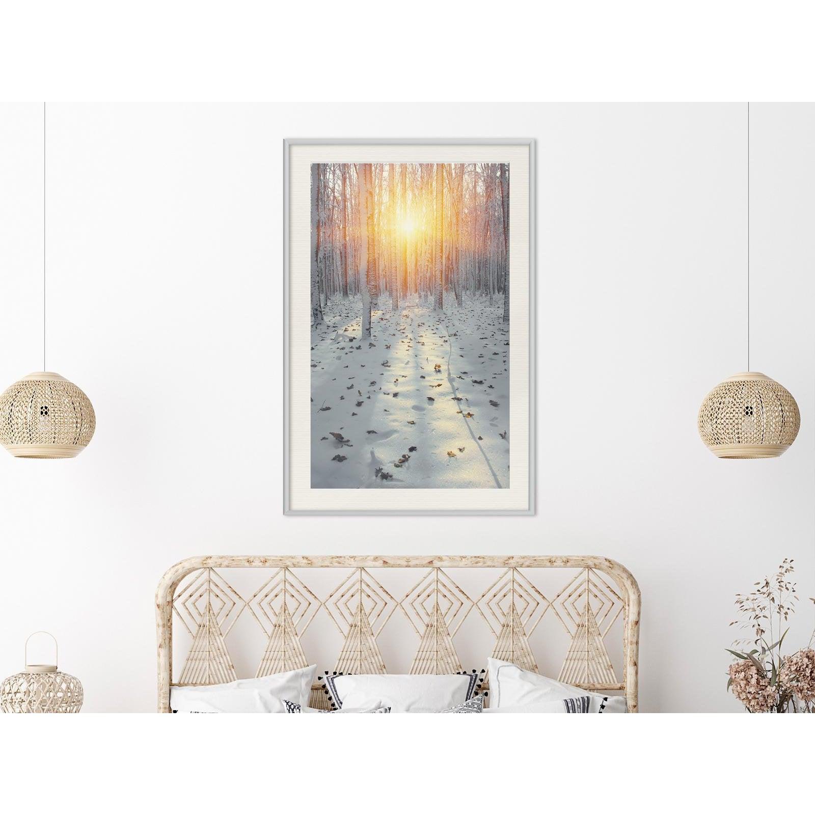 Inramad Poster / Tavla - Frosty Sunset-Poster Inramad-Artgeist-peaceofhome.se