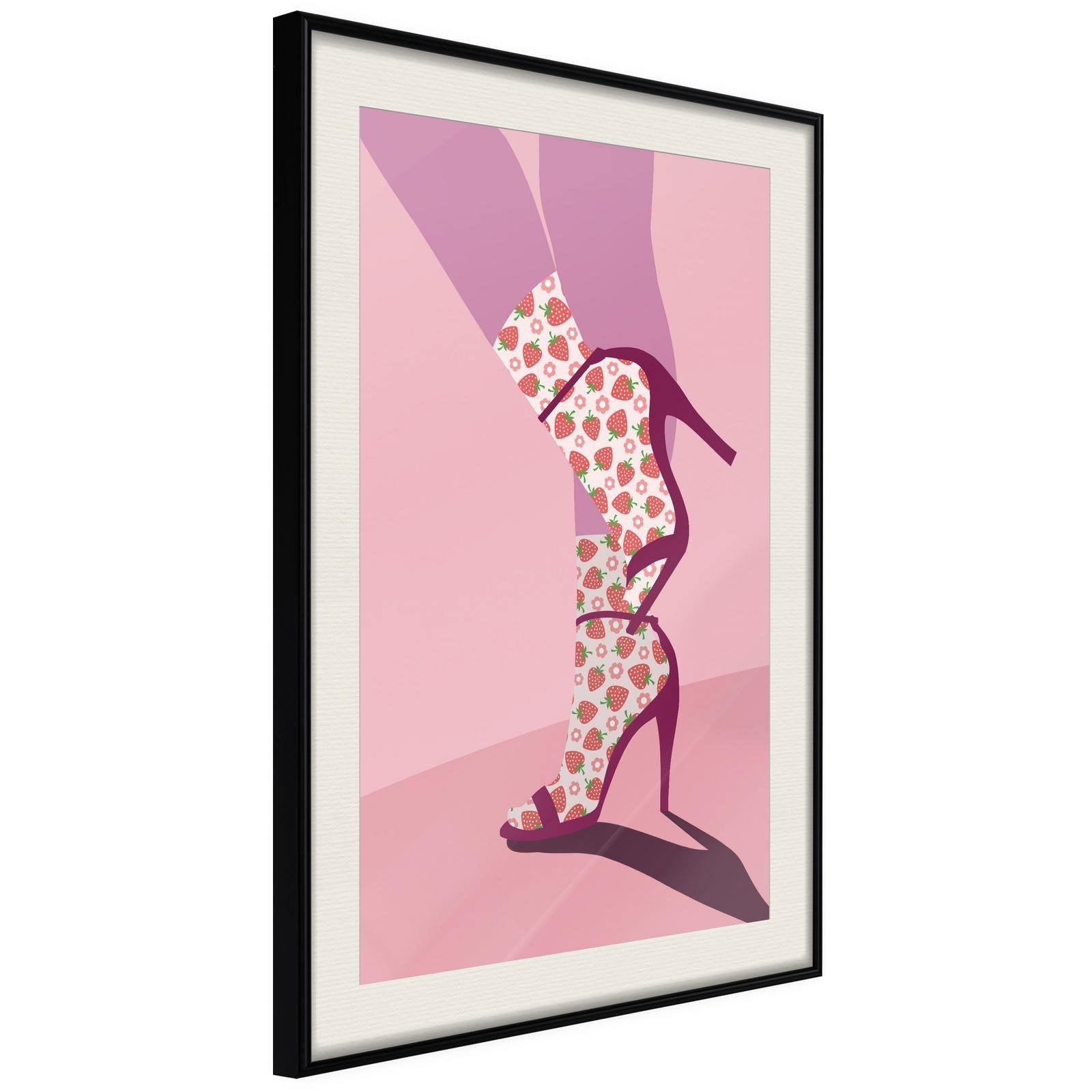 Inramad Poster / Tavla - Fruity Socks-Poster Inramad-Artgeist-20x30-Svart ram med passepartout-peaceofhome.se