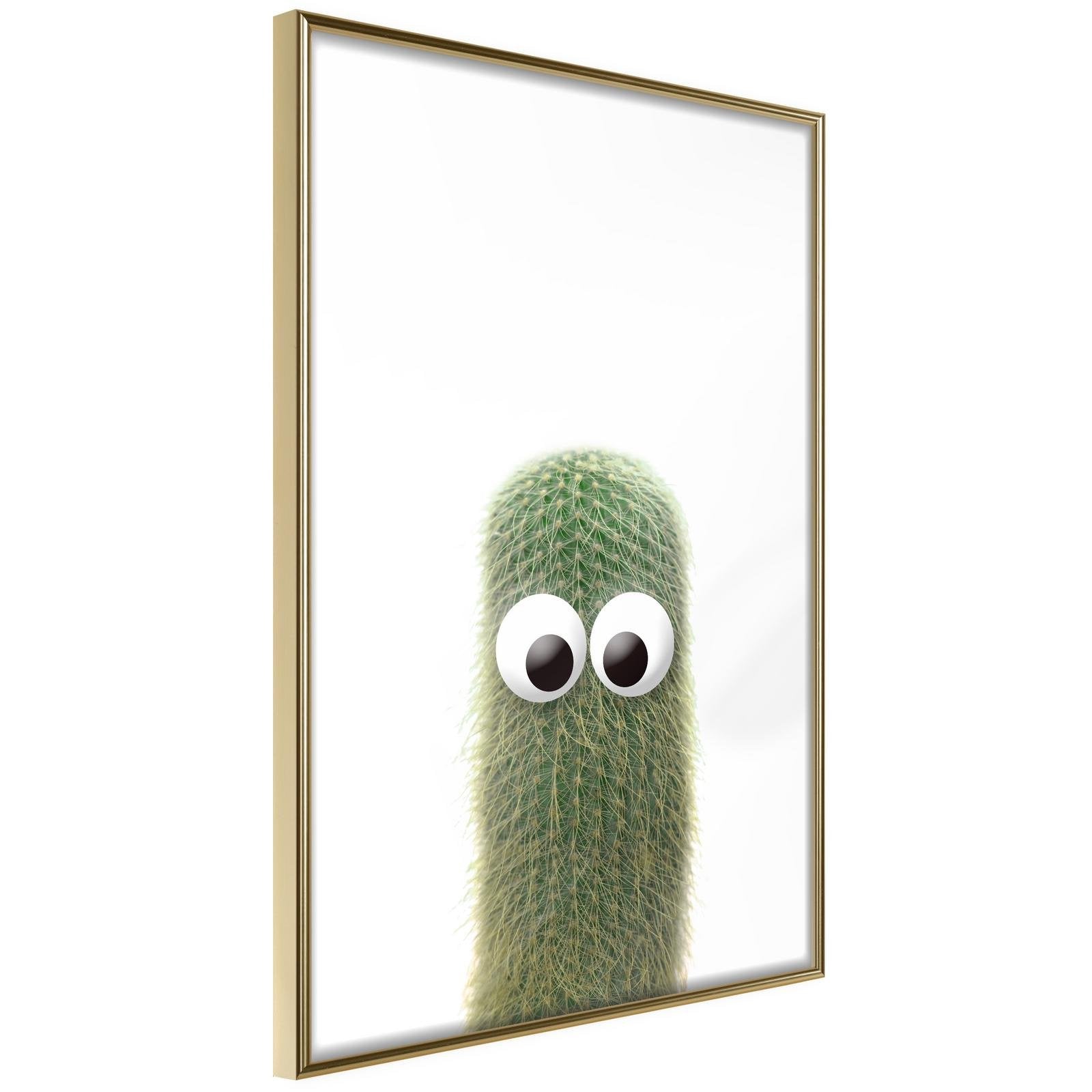 Inramad Poster / Tavla - Funny Cactus IV-Poster Inramad-Artgeist-20x30-Guldram-peaceofhome.se