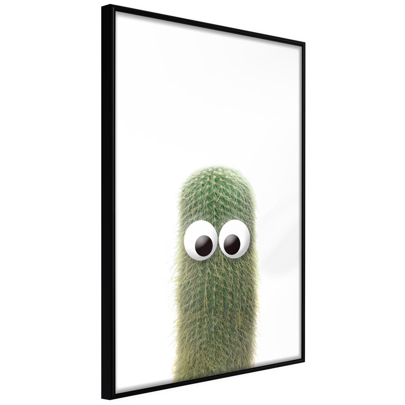 Inramad Poster / Tavla - Funny Cactus IV-Poster Inramad-Artgeist-20x30-Svart ram-peaceofhome.se