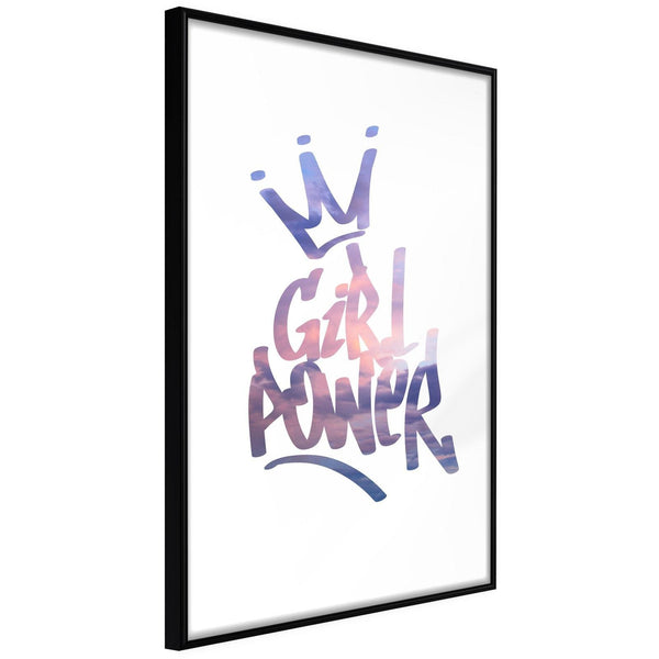 Inramad Poster / Tavla - Girl Power-Poster Inramad-Artgeist-20x30-Svart ram-peaceofhome.se