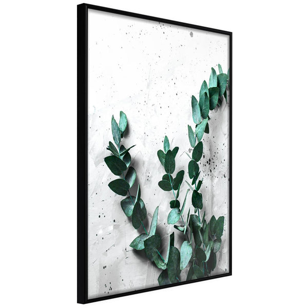 Inramad Poster / Tavla - Green Element-Poster Inramad-Artgeist-20x30-Svart ram-peaceofhome.se