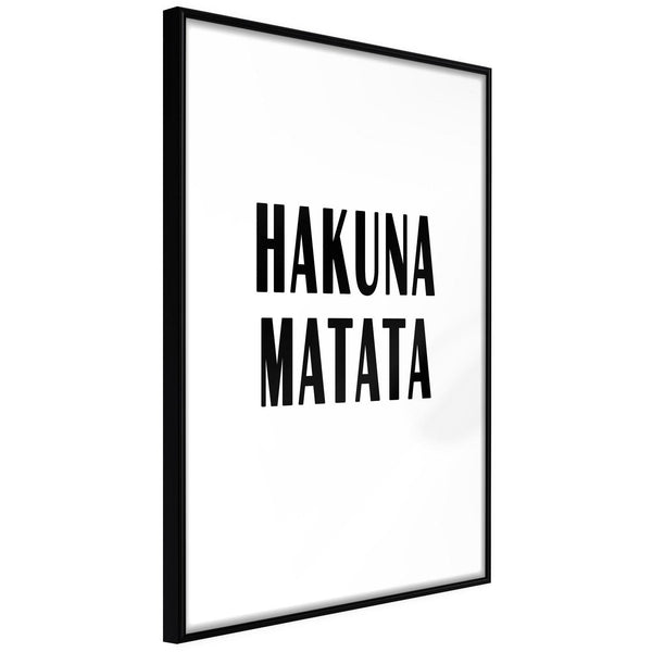 Inramad Poster / Tavla - Hakuna Matata-Poster Inramad-Artgeist-20x30-Svart ram-peaceofhome.se
