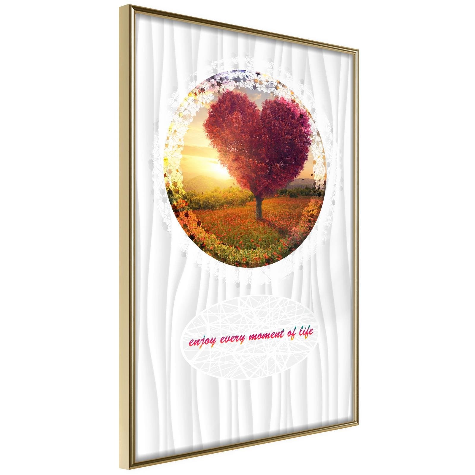 Inramad Poster / Tavla - Heart Tree II-Poster Inramad-Artgeist-20x30-Guldram-peaceofhome.se