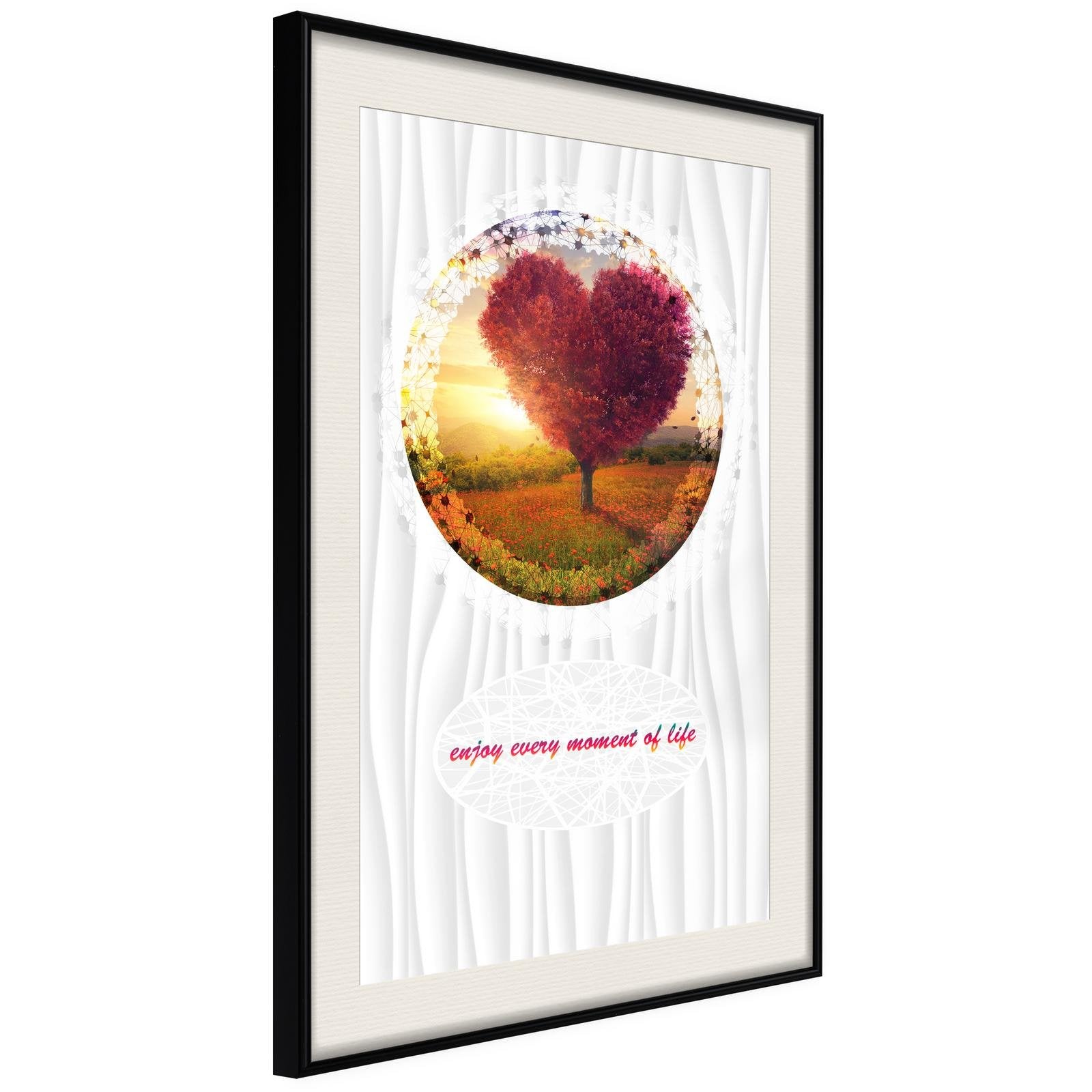 Inramad Poster / Tavla - Heart Tree II-Poster Inramad-Artgeist-20x30-Svart ram med passepartout-peaceofhome.se