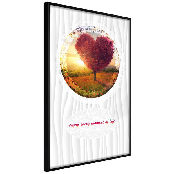 Inramad Poster / Tavla - Heart Tree II-Poster Inramad-Artgeist-20x30-Svart ram-peaceofhome.se