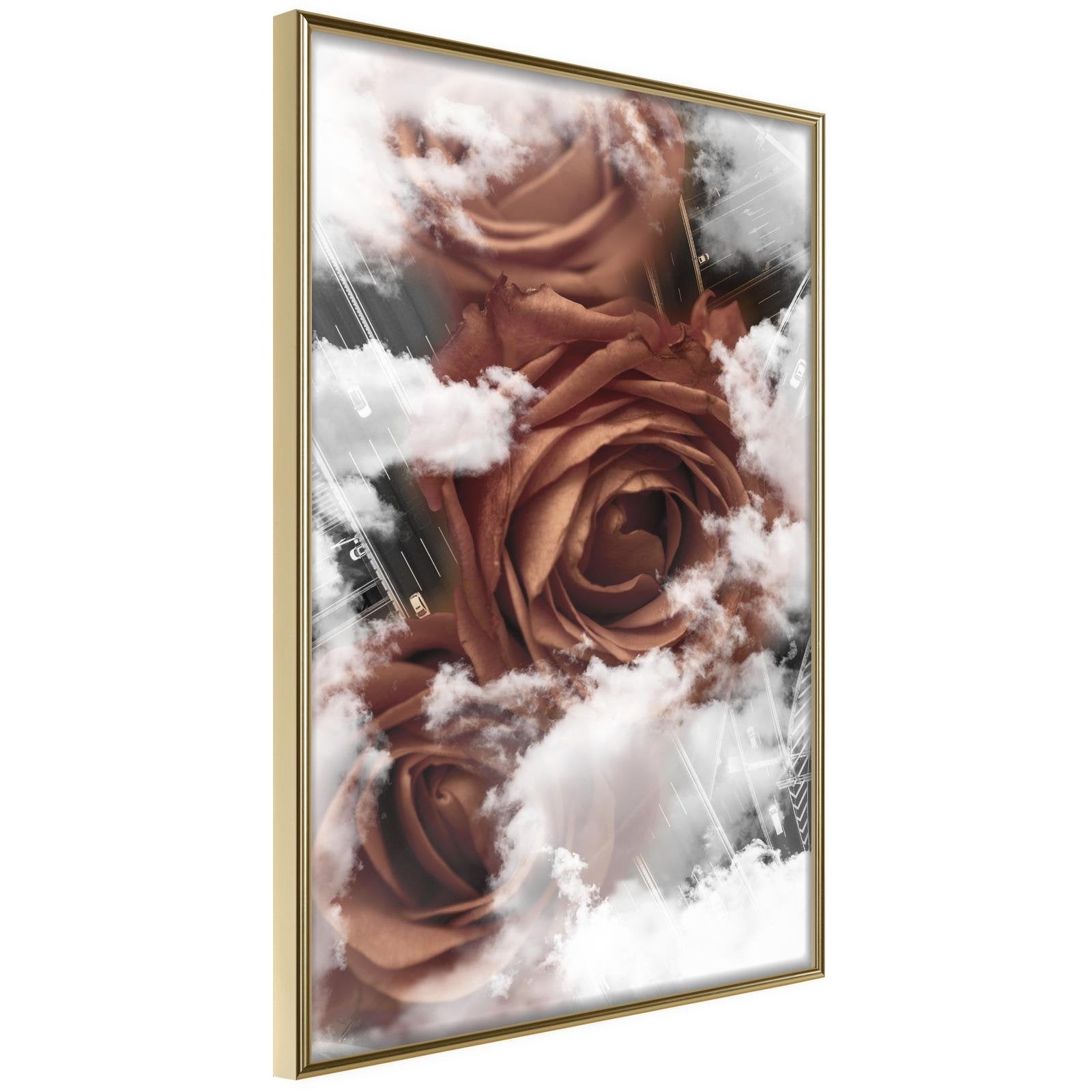 Inramad Poster / Tavla - Heavenly Roses-Poster Inramad-Artgeist-20x30-Guldram-peaceofhome.se