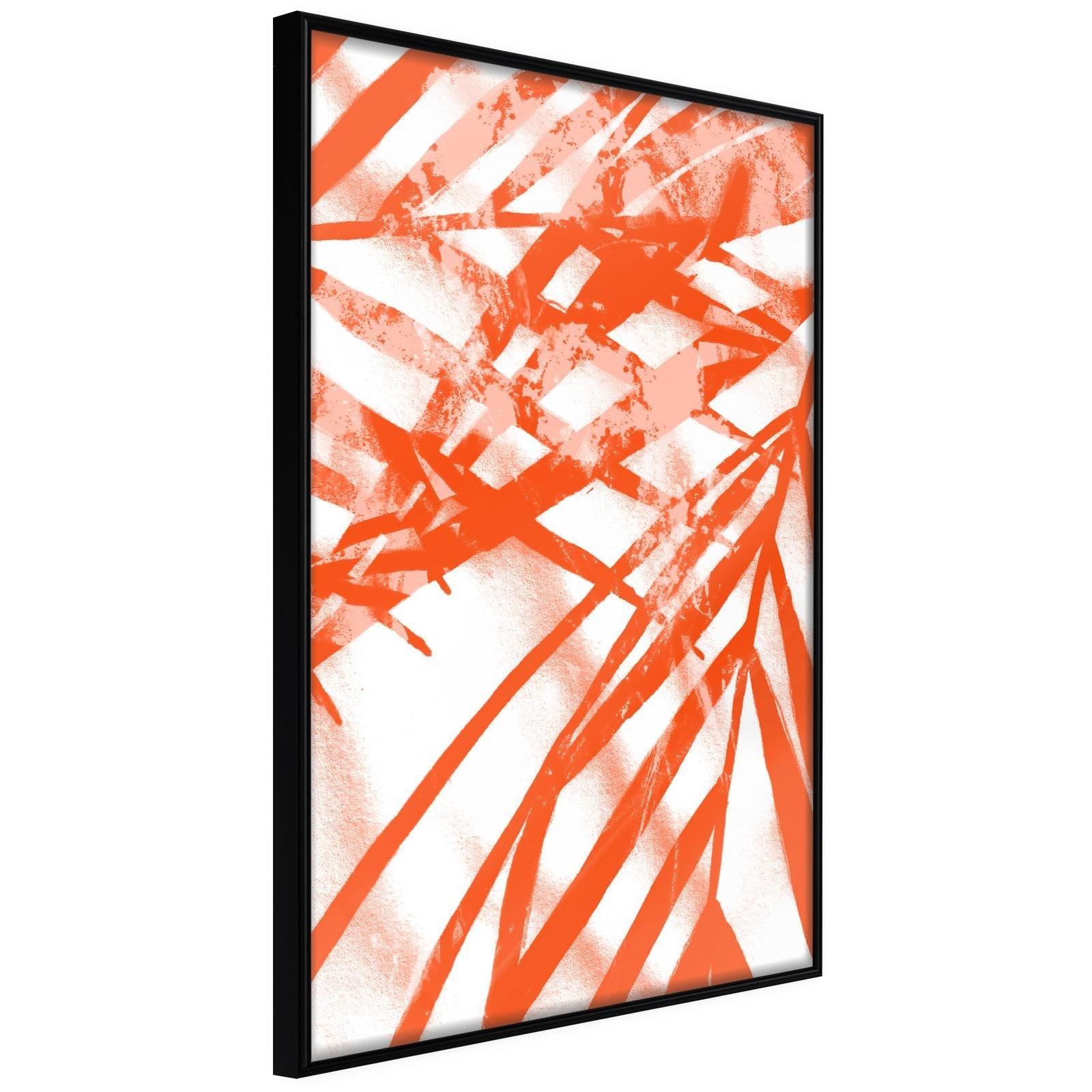 Inramad Poster / Tavla - Incandescent Leaf-Poster Inramad-Artgeist-20x30-Svart ram-peaceofhome.se