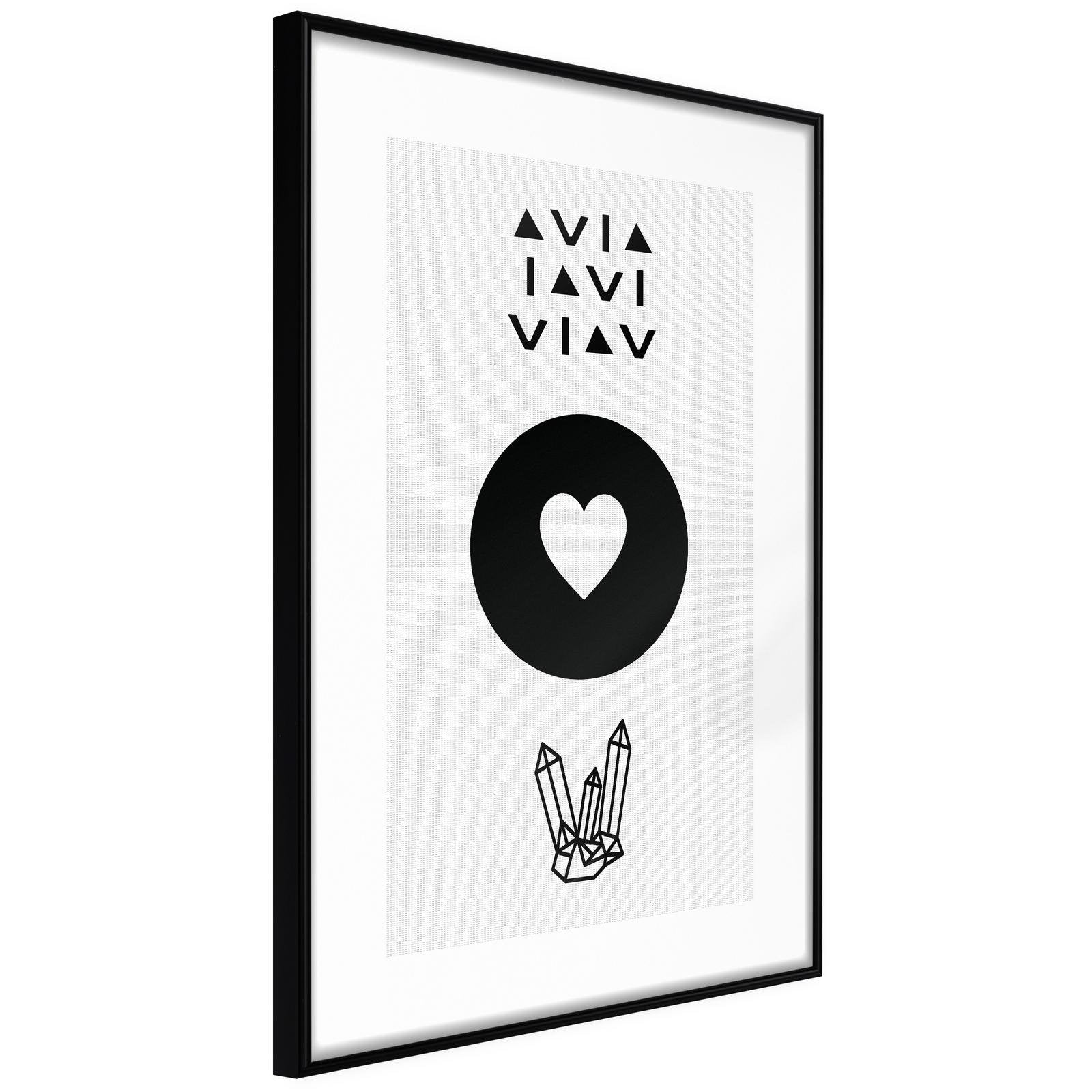 Inramad Poster / Tavla - Kindness-Poster Inramad-Artgeist-20x30-Svart ram-peaceofhome.se