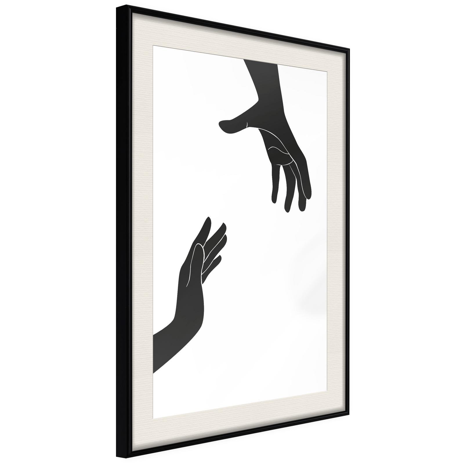 Inramad Poster / Tavla - Language of Gestures II-Poster Inramad-Artgeist-20x30-Svart ram med passepartout-peaceofhome.se