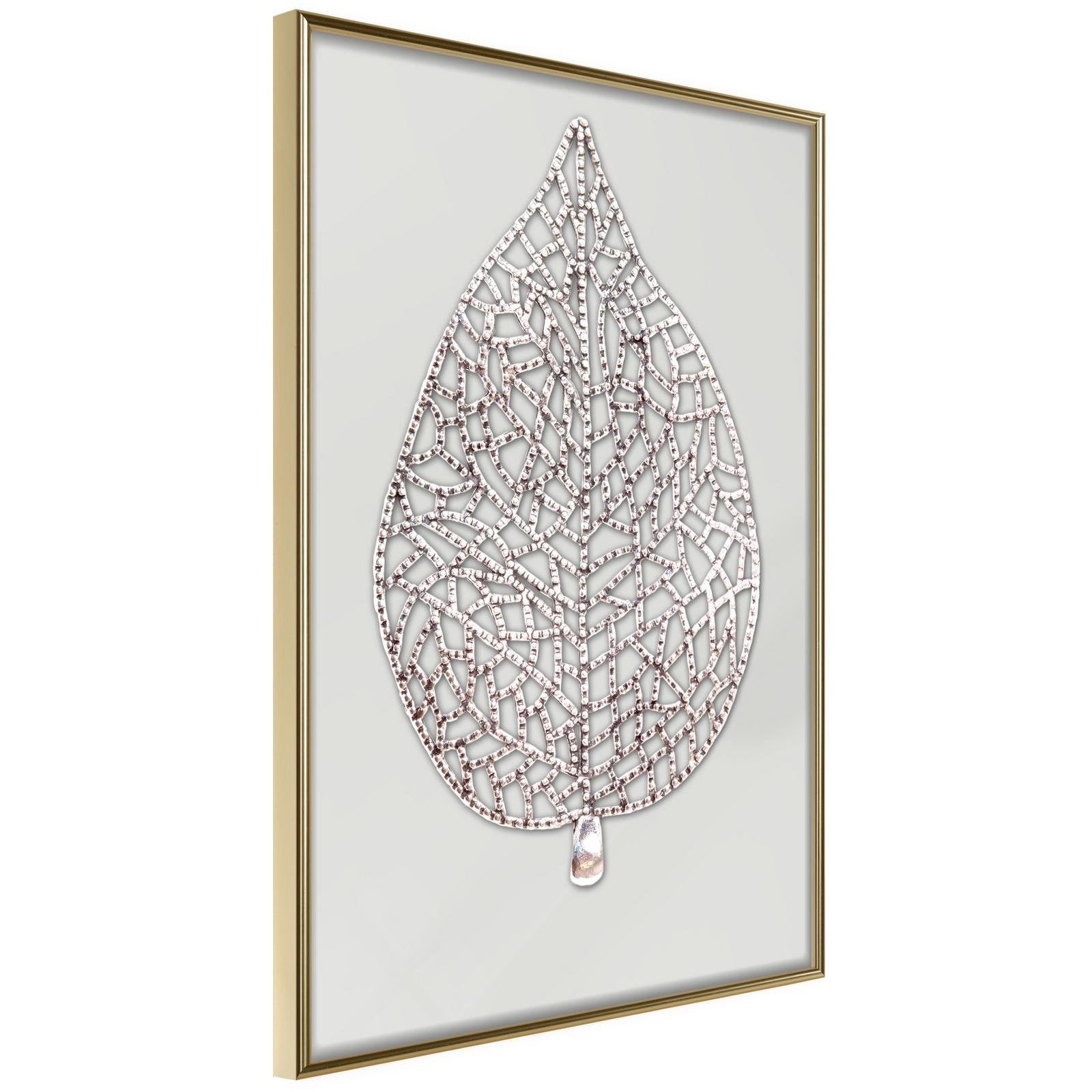 Inramad Poster / Tavla - Leaf-Shaped Pendant-Poster Inramad-Artgeist-20x30-Guldram-peaceofhome.se