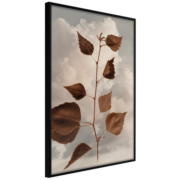 Inramad Poster / Tavla - Leaves in the Clouds-Poster Inramad-Artgeist-20x30-Svart ram-peaceofhome.se