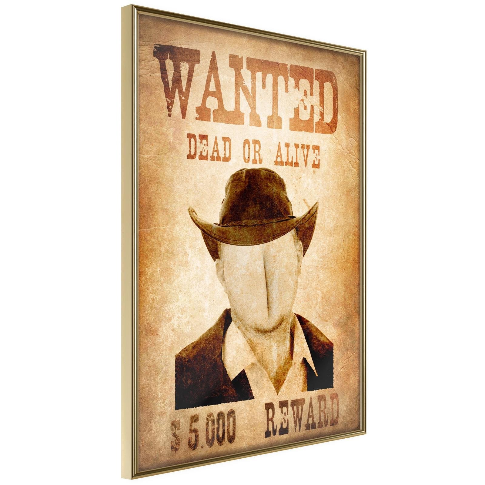 Inramad Poster / Tavla - Long Time Ago in the Wild West-Poster Inramad-Artgeist-20x30-Guldram-peaceofhome.se