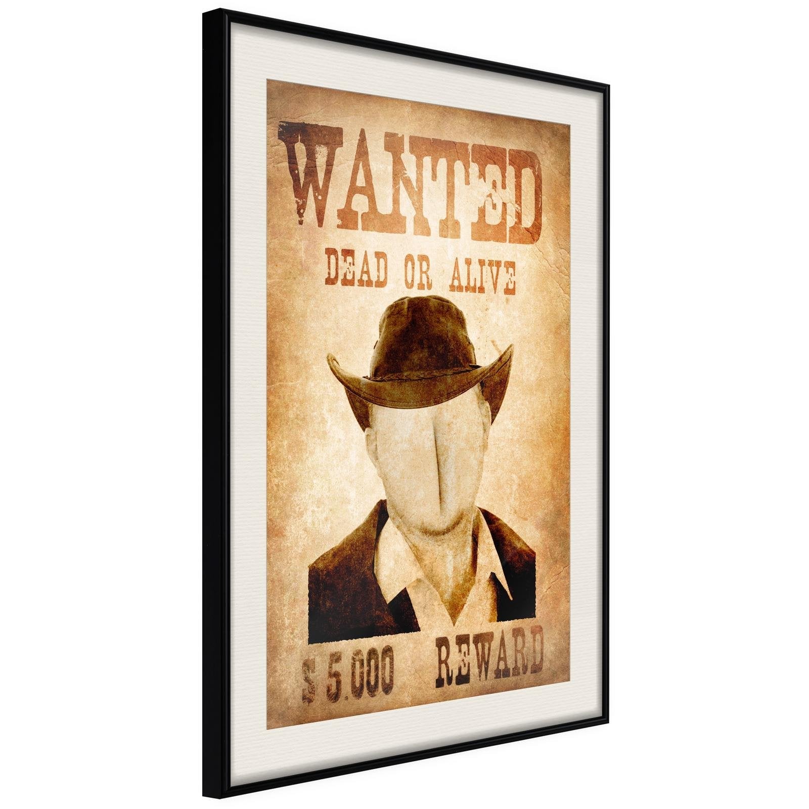 Inramad Poster / Tavla - Long Time Ago in the Wild West-Poster Inramad-Artgeist-20x30-Svart ram med passepartout-peaceofhome.se